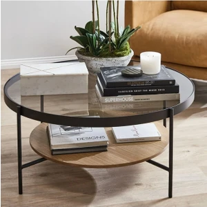 Oslo Orta Sehpa, Füme Temperli Cam , Atlantik Çam