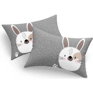 Eponj Home 2li Yastık Kılıfı Tavşancık Gri 50X70 cm