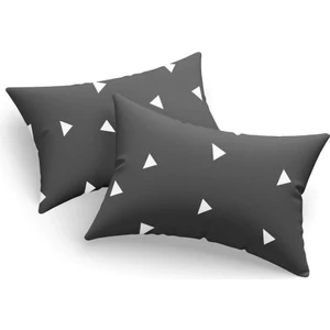 Eponj Home 2li Yastık Kılıfı Üçgen Gri 50X70 cm