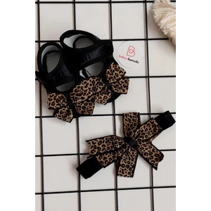 Leopar Bebek Bant-Patik Ikili Set 0-6 Ay
