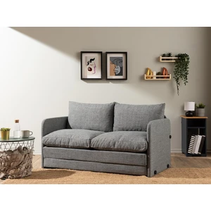 Saga Xl İkili Katlanır Yataklı Koltuk Keten Açık Gri