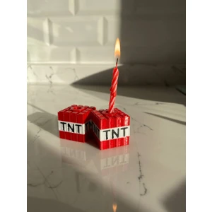Cadde 3D Maynkraft Tnt Mumluk - Doğum Günü Pasta Süsleri -Tnt Mumluk