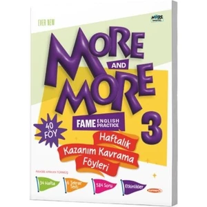 Kurmay Yayınları Elt More and More 3. Sınıf Haftalık Kazanım Kavrama Föyleri