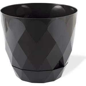 Prizma Desenli Geçmeli Sistem Tabaklı Parlak Plastik Yakamoz Saksı