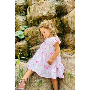 Lulu Kids Çiçek Desenli Kolsuz Yazlık Kız Çocuk Elbise "akasya" Modeli