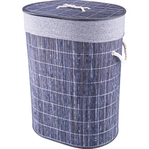 Linen- Çamaşır Sepeti Oval Gri