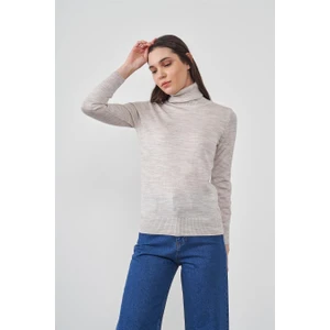 Çetinkaya Miramira Bisiklet Yaka Kar Melanj Triko