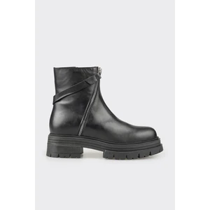 Siyah Deri Kadın Günlük Bot