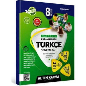 Altın Karma Yayınları 8. Sınıf Türkçe Haftalık Kazanım Bazlı Deneme Seti