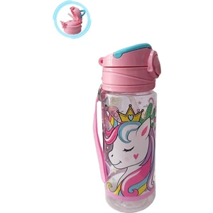 Masho Trend Prenses Unicorn 500 ml Çocuk Suluk Matara Pipetli