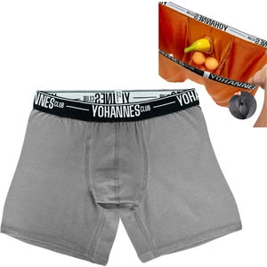 Yohannes Club erkek, Özel Anatomik Pamuklu Boxer,tekli, Gri Melanj