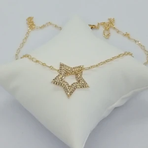 Ödül Moda Çelik Zirkon Taşlı Yıldız Kolye