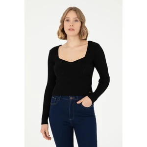 U.S. Polo Assn. Kadın Siyah Kazak /Triko 50293163-VR046