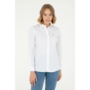 U.S. Polo Assn. Kadın Beyaz Gömlek Basic 50295640-VR013