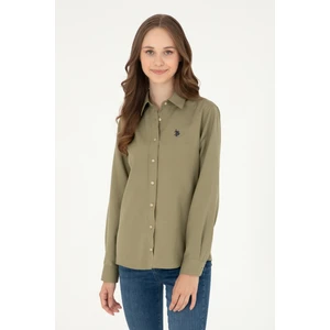 U.S. Polo Assn. Kadın Açık Haki Gömlek Basic 50297002-VR183