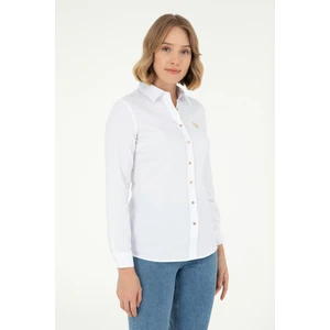 U.S. Polo Assn. Kadın Beyaz Gömlek Basic 50293919-VR013