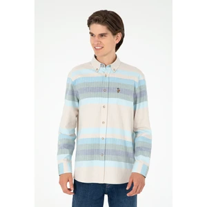 U.S. Polo Assn. Erkek Açık Mavi Gömlek Desenli 50298079-VR003
