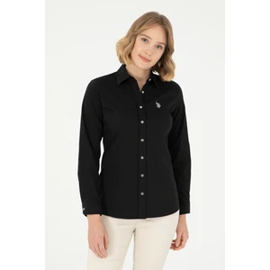 U.S. Polo Assn. Kadın Siyah Gömlek Basic 50293919-VR046