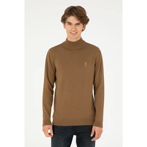 U.S. Polo Assn. Erkek Haki Melanj Kazak /Triko 50288887-VR125