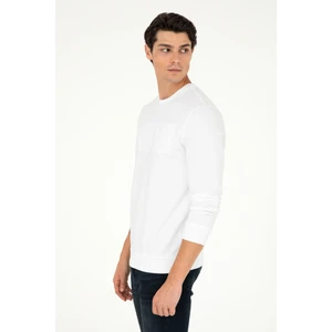 U.S. Polo Assn. Erkek Beyaz Sweatshirt 50289058-VR013