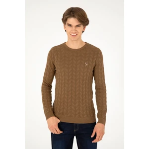 U.S. Polo Assn. Erkek Haki Melanj Kazak /Triko 50288883-VR125