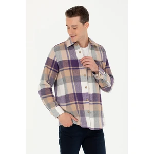 U.S. Polo Assn. Erkek Camel Gömlek Desenli 50277955-VR015