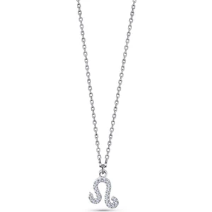 Aslan Burcu Gümüş Kolye