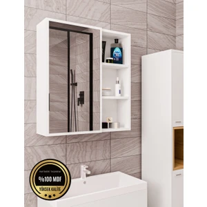 Rafineri Tasarım Rafineri Tek Kapaklı Aynalı Banyo Dolabı Mdf