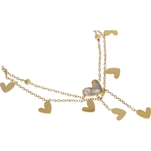 Kadın Uçuşan Kalpler Temalı Çelik Halhal