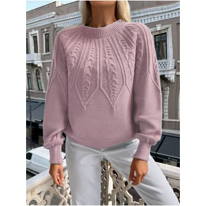 Saç Örgülü Bisiklet Yaka Italyan Kol Triko Kazak