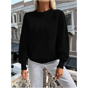 Saç Örgülü Bisiklet Yaka Italyan Kol Triko Kazak