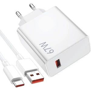 67W Hızlı Şarj Xiaomi Redmi  Uyumlu 67W Turbo Hızlı Şarj Cihazı 67WATT Şarj Seti