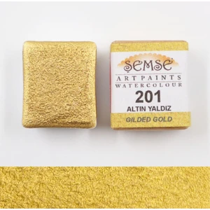 201 Altın Yaldız El Yapımı Mührelenebilir Yaldız Suluboya Yarım Tava