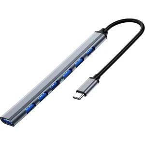 USB 2.0 To Type-C Port Çoğaltıcı Hub 7in1 Otg Adaptör 6lı USB Çoklayıcı - FC752