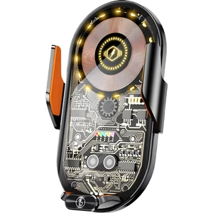 Araç Telefonu Tutucu 15W Kablosuz Araç Telefonu Şarj Dokunmatik Kontrol Şeffaf Hızlı Şarj