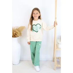 KND-6824 Kalp Baskılı Boru Paçalı Alt Üst Takım