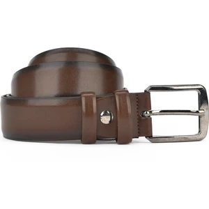 Ziya, Suni Deri 3.5 cm Erkek Kemer 143980Z101 Kahve