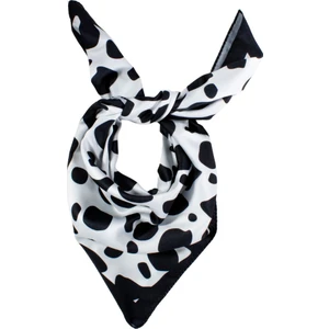 Dreamgift-Dalmaçya Esintili Siyah Beyaz Eşarp Fular Bandana 50X50 cm | Zarif ve Modern Aksesuar