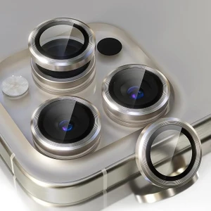 Apple iPhone 16 Pro ile Uyumlu Safir Damla Tekli Kamera Lens Koruyucu