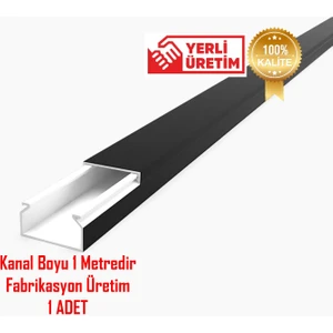 Extra Kendinden Yapışkanlı Siyah Kablo Kanalı 25X16 1 Metre 1 Adet Mutlusan