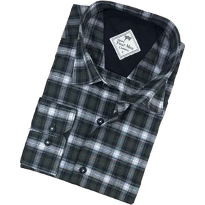 Gömlek Galerisi Klasik Rahat Kesim Ekoseli Uzun Kollu Pamuk Erkek Gömlek