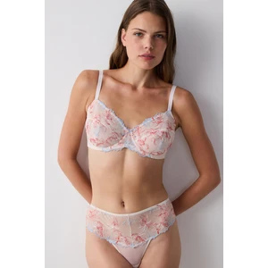 Curvy Broderie Açık Bej Sütyen