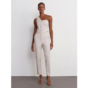 71529 Slim Fit Yüksek Bel Pantolon-Taş