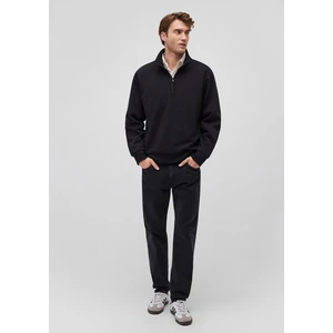 Yarı Fermuarlı Siyah Basic Sweatshirt 0S10278-900