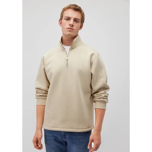 Dik Yaka Bej Sweatshirt 0S10016-70322
