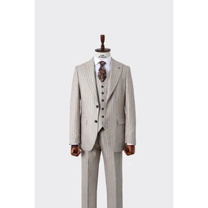 Kadir Büyükkaya Şık ve Rahat Yelekli Erkek Takım Elbise - Slim Fit Dört Mevsim Kullanılabilir - KAW1038S