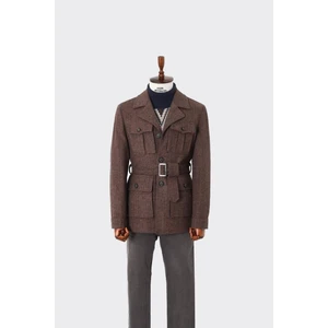 Kadir Büyükkaya Modern Dayanıklı Erkek Safari Mont - Viskon Pamuk Polyester Kumaş - KAV9126W