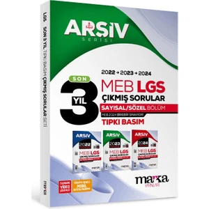 Marka Yayınları Son LGS 8. Sınıf Arşiv Serisi 3 Yıl Fasikül Fasikül Çıkmış Sorular