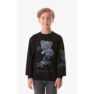 Ayıcık Baskılı Erkek Çocuk Sweatshirt