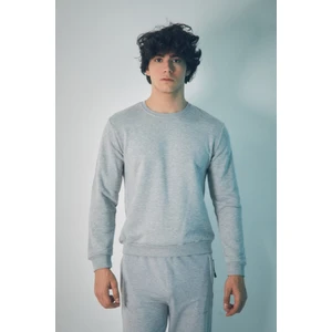 Basic Bisiklet Yaka Sweatshirt
